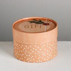 Коробка круглая "Gift" 13*9 см.