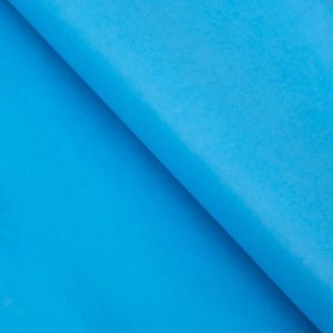 Бумага тишью двусторонняя, ярко-голубая, 50/66 см.