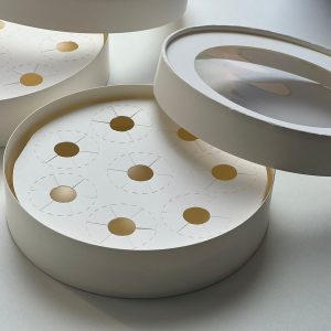 Коробка круглая на 12 конфет, белая