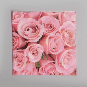 Салфетка бумажная "Розы", 1 шт.