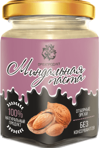 Миндальная паста обжаренная ОрехПродукт, 200 гр.