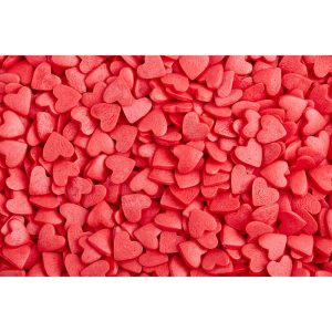 Посыпка фигурная, сердечки красные, 50 г.