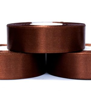 Лента атласная, ширина 2,5 см., длина 23 м.,коричневый цвет №32