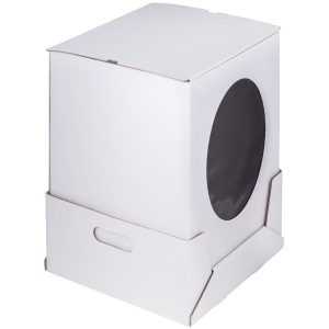 Коробка (ящик) для торта 35*35*50 с окном и ручками