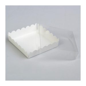 Коробка для пряников 12*12*3 с прозрачной крышкой.