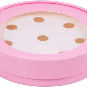 Коробка круглая на 8 конфет, розовая