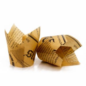 Форма бумажная "Тюльпан" крафт газета, 50*80 мм.