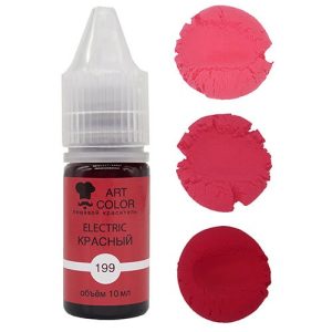 Краситель гелевый водорастворимый ART COLOR, ELECTRIC КРАСНЫЙ.
