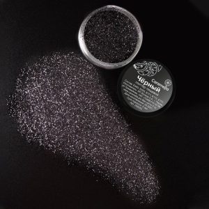 Глиттер съедобный, Черный, 5 г.