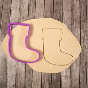 Вырубка пластиковая "Рождественский носок", 8 см.