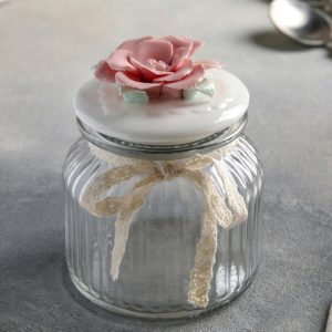 Банка стеклянная "Роза", 650 мл.
