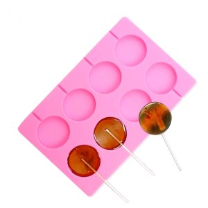 Форма силиконовая "Леденцы круглые", 8 ячеек.