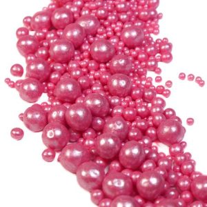 Драже рисовое в глазури малиновый жемчуг микс, №220, 50 гр.