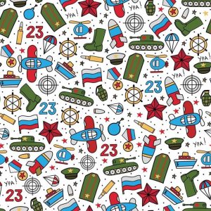 Бумага для меренги с рисунком (23 февраля), 1 лист