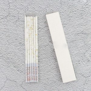 Набор свечей для торта "Империя" (белое золото 16 см), 6 шт.