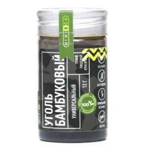 Краситель натуральный чёрный универсальный. Уголь бамбуковый, 12 гр. MIXIE