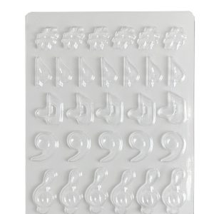 Форма пластиковая "Ноты".