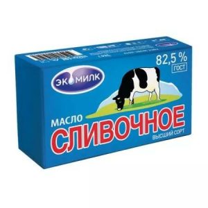АКЦИЯ!!!!Масло сливочное Экомилк 82,5% 330 гр.,