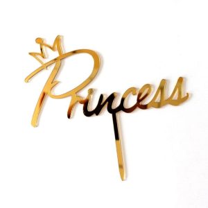 Топпер акриловый "Princess" золотой