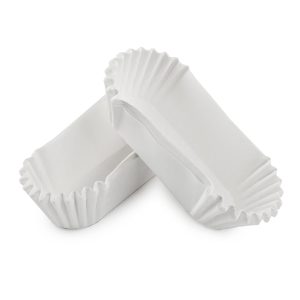 Капсула бумажная овал, белая 28*78*24,5 мм.