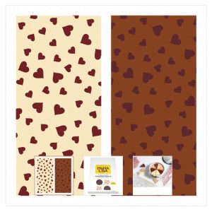 Переводные листы для шоколада "Парящие сердца", 1 лист.