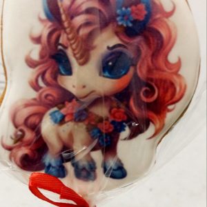 Пряник имбирный   "Единорожка " , 9,5 *7,5 см.