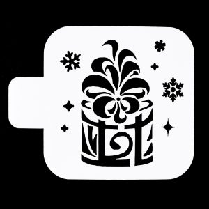 Трафарет "Новогодний подарок" 9*9 см.
