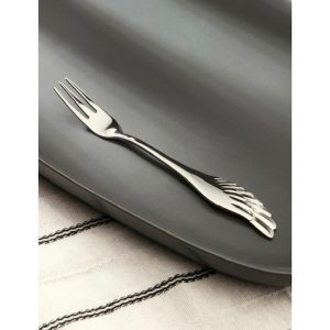 Вилка десертная "Крылья", серебристая