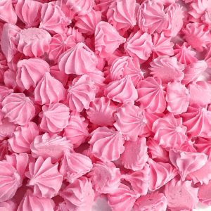 Сахарные фигурки мини-безе розовые, 50 г.