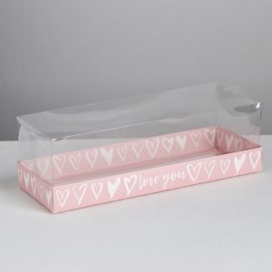 Коробка для рулета "Love you"