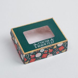 Коробка для десертов "Счастья" 10*8*3,5 см.