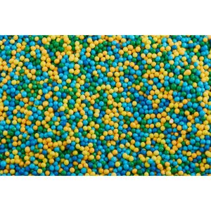 Посыпка шарики сахарные, микс №6 (гол/син/жел/зел), 50 гр.