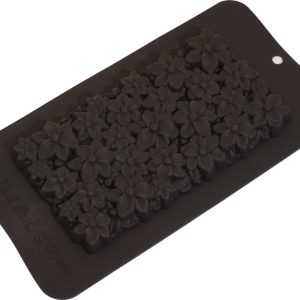 Форма для шоколада силиконовая "Плитка Цветы"