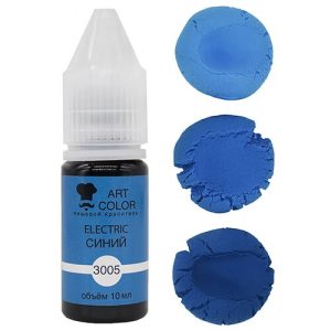 Краситель гелевый водорастворимый ART COLOR, ELECTRIC СИНИЙ.