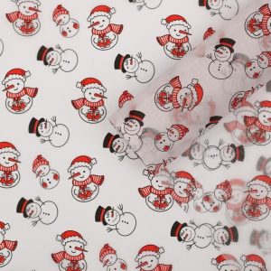 Бумага тишью "Снеговики", 50/66 см.