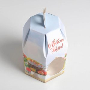 Коробка "Со Светлой Пасхой", 16,5*14,5*21 см.