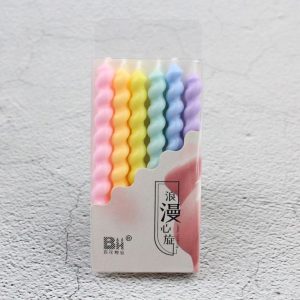 Набор свечей для торта "Спираль", (цветные 10 см)