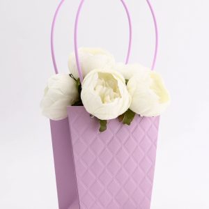 Сумка для цветов цвет  лаванда, 17×17-11.5×11.5-20 см