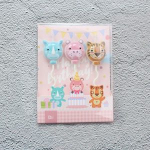 Набор свечей для торта «Зоопарк», 11 см,  3 шт.