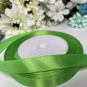 Лента атласная светло-зеленый , ширина 12 мм., длина 23 метра. №52