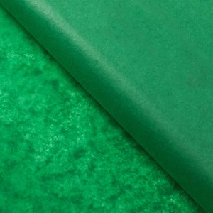Бумага тишью двусторонняя, зелёная, 50/66 см.