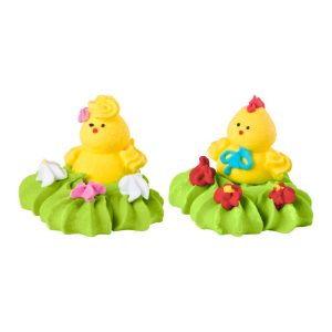 Декор сахарный, "Цыпленок на травке", 2 шт.