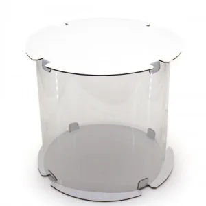 Коробка ТУБУС , пряничный домик 20*20 см. (прозрачная)