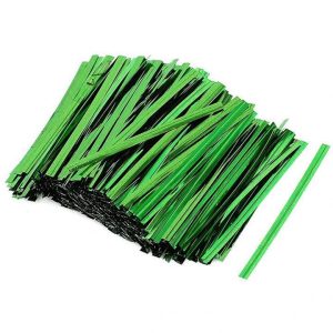 Твист-лента (скрутка) для пакетиков, зеленая, 10 шт.