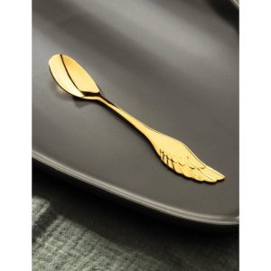 Ложка чайная "Крылья", золотистая