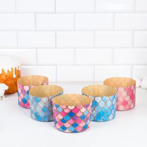 Форма бумажная для кулича на 300 г. "Витражи" 110*85 мм.