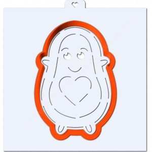 Вырубка + трафарет "Авокадо милый".