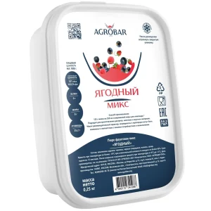 Пюре Agrobar Ягодный микс, 250 гр.
