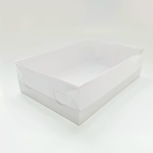 Коробка для зефира и десертов 25*15*7 см с прозрачной крышкой.