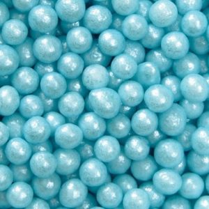 Посыпка шарики сахарные жемчуг голубой, 50 г.